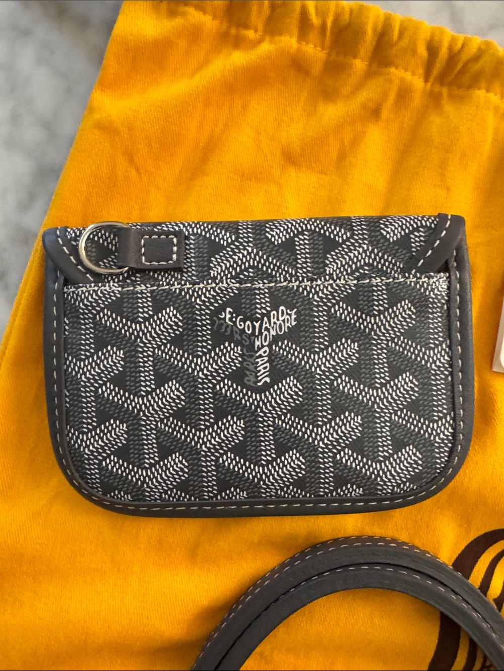 Goyard mini Anjou leather reversible tote bag purse grey - Picture 11 of 16